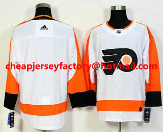 Men's Philadelphia Flyers Blank White 2017-2018 Hockey Stitched NHL Jersey