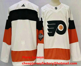 Men's Philadelphia Flyers Blank White 2024 Stadium Series Authentic Jersey