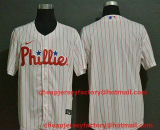 Men's Philadelphia Phillies Blank White Stitched MLB Cool Base Nike Jersey