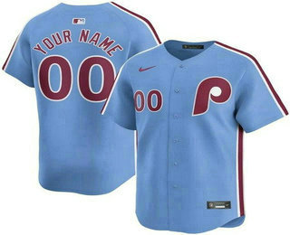 Men's Philadelphia Phillies Customized Light Blue Limited Jersey