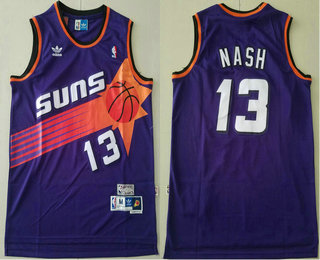 Men's Phoenix Suns #13 Steve Nash Purple Hardwood Classics Soul Swingman Throwback Jersey