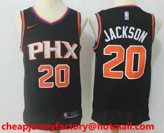Men's Phoenix Suns #20 Josh Jackson New Black 2017-2018 Nike Swingman Stitched NBA Jersey