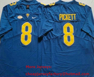 Men's Pittsburgh Panthers #8 Kenny Pickett Blue 2022 Vapor Untouchable Stitched Nike Jersey