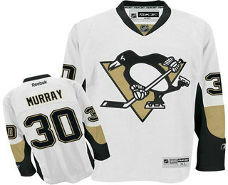Men's Pittsburgh Penguins #30 Matt Murray White Jersey