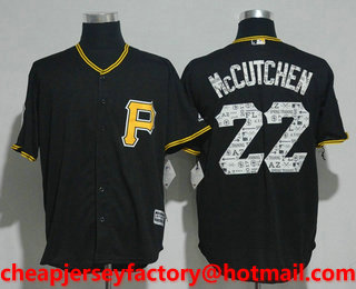 Men's Pittsburgh Pirates #22 Andrew McCutchen Black 2017 Spring Training Stitched MLB Cool Base Jersey