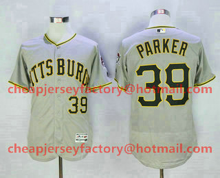 Men's Pittsburgh Pirates #39 Dave Parker Gray Road 2016 Flexbase Baseball Jersey
