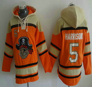 Men's Pittsburgh Pirates #5 Josh Harrison Orange MLB Baseball Hoodie