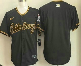 Men's Pittsburgh Pirates Blank Black Alternate Limited Jersey