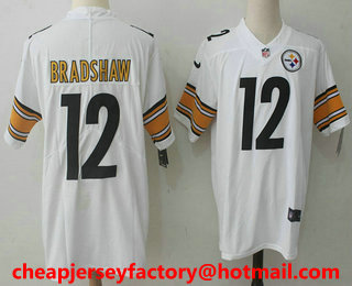 Men's Pittsburgh Steelers #12 Terry Bradshaw White 2017 Vapor Untouchable Stitched NFL Nike Limited Jersey