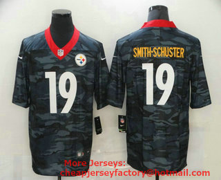 Men's Pittsburgh Steelers #19 JuJu Smith-Schuster 2020 Camo Limited Stitched Nike NFL Jersey