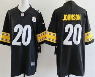 Men's Pittsburgh Steelers #20 Kaleb Johnson Limited Black Vapor Jersey