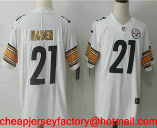 Men's Pittsburgh Steelers #21 Joe Haden White 2017 Vapor Untouchable Stitched NFL Nike Limited Jersey