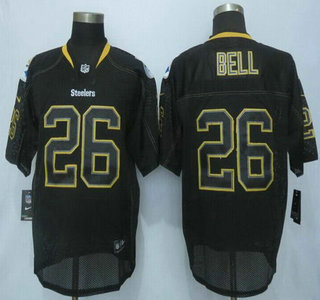 Men's Pittsburgh Steelers #26 LeVeon Bell Nike Lights Out Black Elite Jersey
