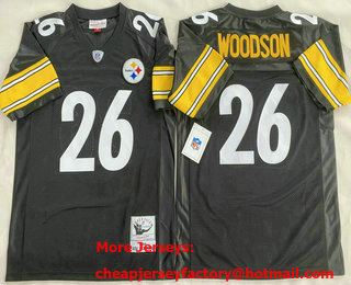 Men's Pittsburgh Steelers #26 Rod Woodson Black 1994 Throwback Jersey