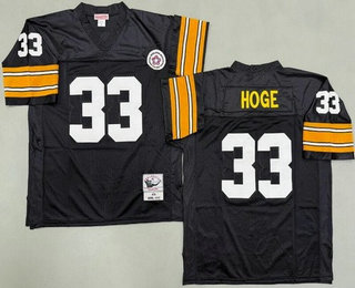 Men's Pittsburgh Steelers #33 Merril Hoge Black 1976 Throwback Jersey