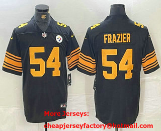 Men's Pittsburgh Steelers #54 Zach Frazier Black Color Rush Untouchable Limited Stitched Jersey