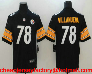Men's Pittsburgh Steelers #78 Alejandro Villanueva Black 2017 Vapor Untouchable Stitched NFL Nike Limited Jersey