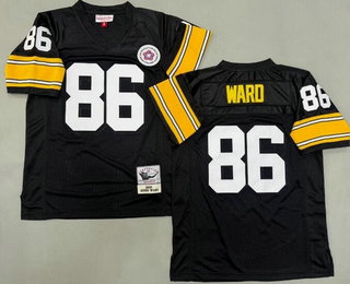 Men's Pittsburgh Steelers #86 Hines Ward Black Alternate 2005 Throwback Jersey