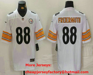 Men's Pittsburgh Steelers #88 Pat Freiermuth Limited White Vapor Jersey