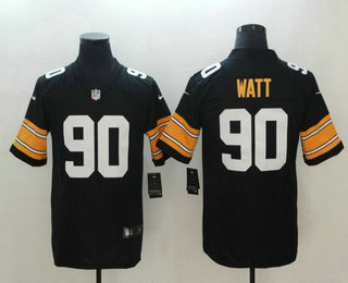 Men's Pittsburgh Steelers #90 T. J. Watt Black 2017 Vapor Untouchable Stitched NFL Nike Limited Jersey