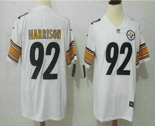 Men's Pittsburgh Steelers #92 James Harrison White 2017 Vapor Untouchable Stitched NFL Nike Limited Jersey