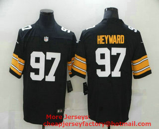 Men's Pittsburgh Steelers #97 Cameron Heyward Black 2017 Vapor Untouchable Stitched NFL Nike Throwback Limited Jersey