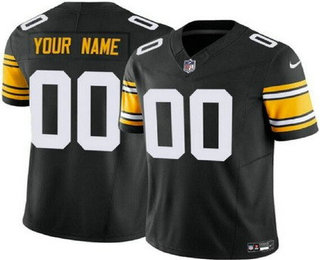 Men's Pittsburgh Steelers Customized Limited Black Alternate FUSE Vapor Jersey