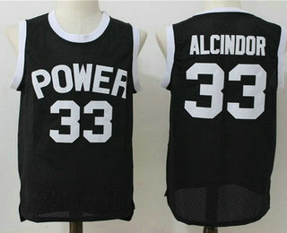 Men's Power Memorial Academy High School #33 Alcindor Kareem Abdul-Jabbar Black Swingman Nike Baseketball Jersey