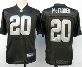 Men's Reebok Oakland Raiders #20 Darren McFadden Black Jersey