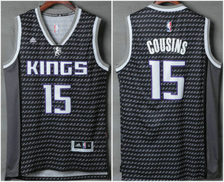 Men's Sacramento Kings #15 DeMarcus Cousins Revolution 30 Swingman 2016-17 Black Jersey