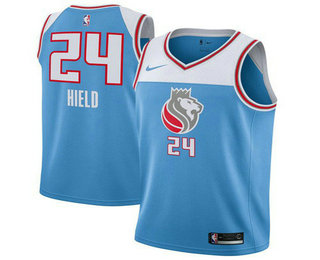 Men's Sacramento Kings #24 Buddy Hield Blue NBA Swingman City Edition Jersey