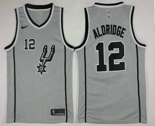 Men's San Antonio Spurs #12 LaMarcus Aldridge White 2017-2018 Nike Icon Edition Swingman Jersey