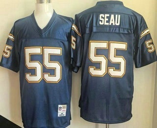 Men's San Diego Chargers #55 Junior Seau Navy 1994 Throwback Jersey