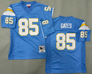 Men's San Diego Chargers #85 Antonio Gates Light Blue 2006 Throwback Jersey