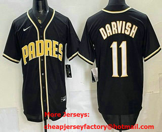 Men's San Diego Padres #11 Yu Darvish 2026 Black Fashion Cool Base Jersey