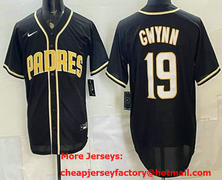 Men's San Diego Padres #19 Tony Gwynn 2026 Black Fashion Cool Base Jersey
