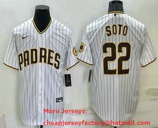 Men's San Diego Padres #22 Juan Soto White Stitched MLB Cool Base Nike Jersey