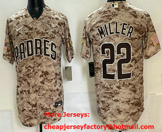 Men's San Diego Padres #22 Mason Miller Camo Cool Base Stitched Jersey