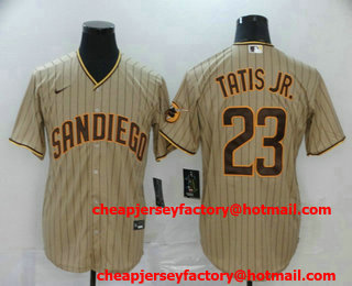 Men's San Diego Padres #23 Fernando Tatis Jr. Gray Stitched MLB Cool Base Nike Jersey
