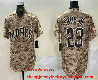 Men's San Diego Padres #23 Fernando Tatis Jr Camo Stitched Cool Base Nike Jersey