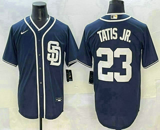 Men's San Diego Padres #23 Fernando Tatis Jr Navy Stitched Cool Base Nike Jersey