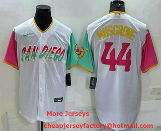 Men's San Diego Padres #44 Joe Musgrove White 2022 City Connect Cool Base Stitched Jersey