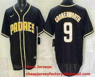 Men's San Diego Padres #9 Jake Cronenworth 2026 Black Fashion Cool Base Jersey