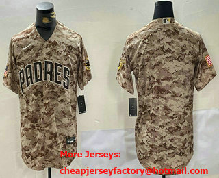 Men's San Diego Padres Blank Camo Cool Base Stitched Jersey