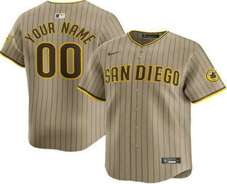 Men's San Diego Padres Customized Khaki Limited Jersey