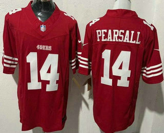 Men's San Francisco 49ers #14 Ricky Pearsall Limited Red FUSE Vapor Jersey