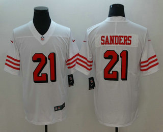 Men's San Francisco 49ers #21 Deion Sanders White New 2018 Color Rush Vapor Untouchable Limited Jersey