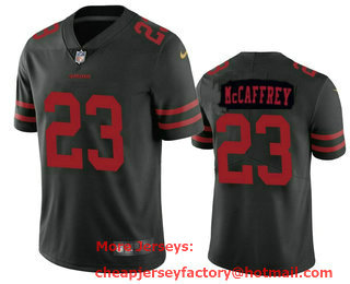 Men's San Francisco 49ers #23 Christian McCaffrey 2022 Black Vapor Untouchable Stitched Limited Jersey
