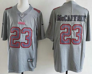 Men's San Francisco 49ers #23 Christian McCaffrey Limited Grey Fashion Vapor Jersey