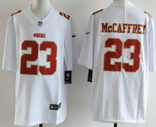 Men's San Francisco 49ers #23 Christian McCaffrey Limited White Fashion Vapor Jersey
